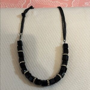 Elegant Black Beaded Necklace